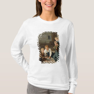 Camiseta Muchachos que juegan dados delante de
