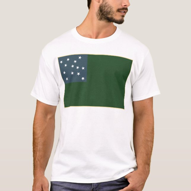 Camiseta Muchachos verdes de la montaña y la bandera de la (Anverso)