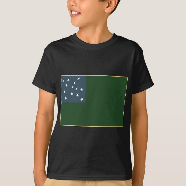 Camiseta Muchachos verdes de la montaña y la bandera de la (Anverso)