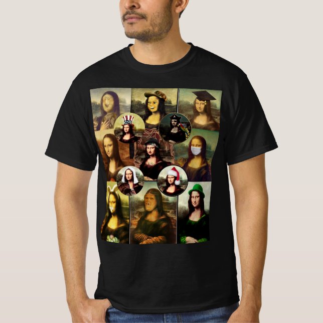 Camiseta Muchas caras de la Mona Lisa (Anverso)