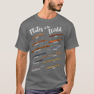 Camiseta Muchas flautas flautas del mundo flauta