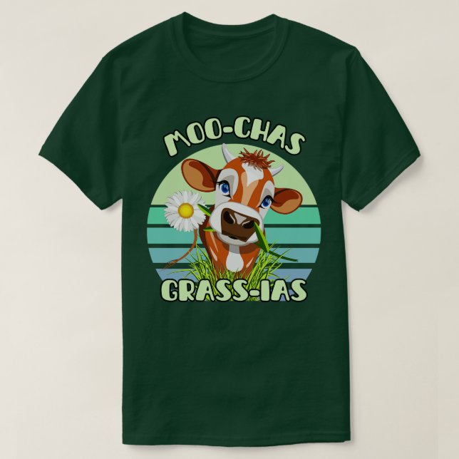 Camiseta Muchas gracias moo chas Grass Ias (Diseño del anverso)