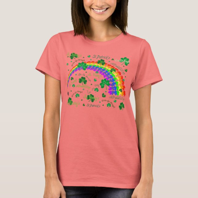 Camiseta Muchas hojas de vestir y un arcoiris (Anverso)