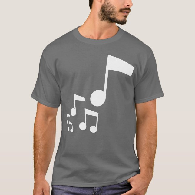 Camiseta Muchas notas musicales Instrumento musical Sonido  (Anverso)