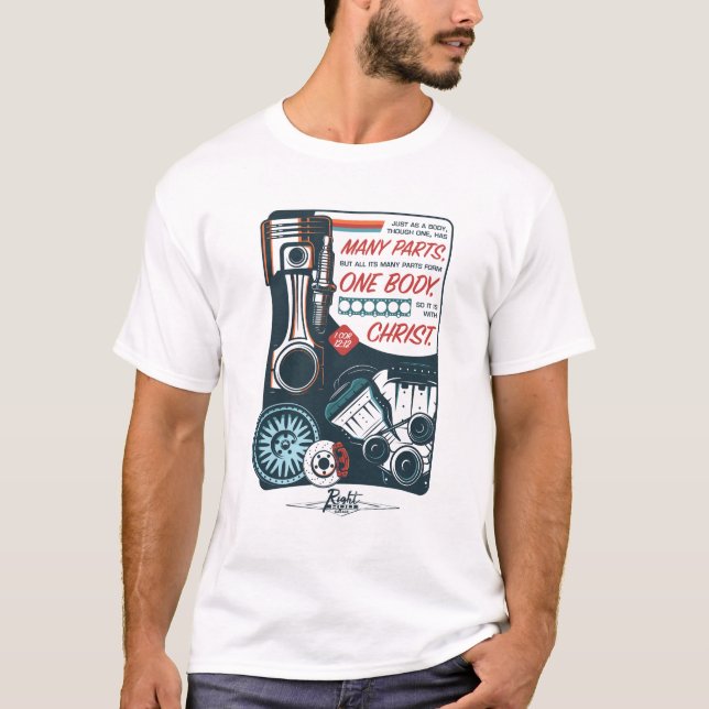 Camiseta Muchas piezas, un cuerpo (Anverso)