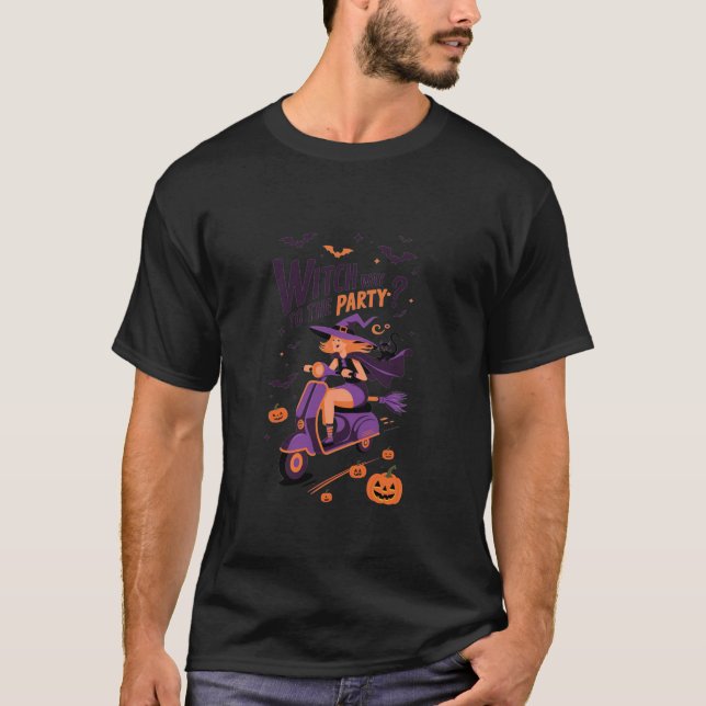 Camiseta Muchedumbre de brujas de bruja de Helloween camino (Anverso)