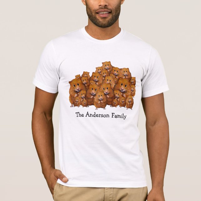 Camiseta Muchedumbre de hámsteres: Arte: Familia grande: (Anverso)