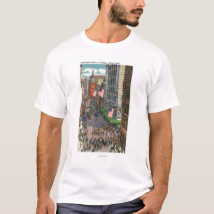 Camiseta Muchedumbres del verano en la calle de Washington