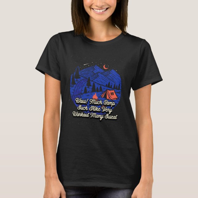 Camiseta Mucho Camping De Senderismo Muy Práctico Camping C (Anverso)