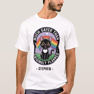Camiseta Mucho Gayer - Gracioso gato negro lindo orgullo LG