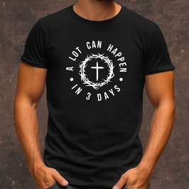 Camiseta Mucho puede pasar en 3 días cristiano masculino