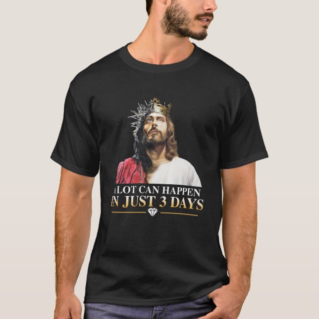 Camiseta Mucho puede pasar en sólo 3 días (Anverso)