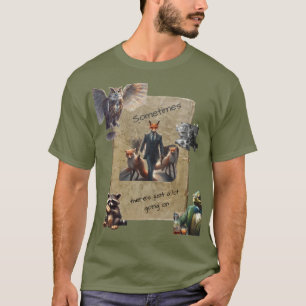 Camiseta Mucho que pasa animales del bosque de cuentos