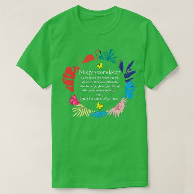 Camiseta Muchos Años Después Cien Años De Soledad Quo (Diseño del anverso)