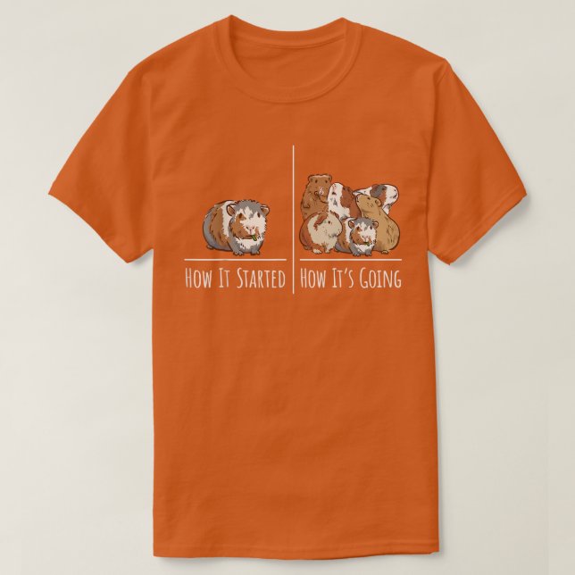 Camiseta Muchos cerdos de Guinea graciosos (Diseño del anverso)