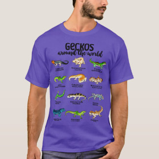 Camiseta Muchos geckos diferentes del mundo