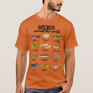 Camiseta Muchos geckos diferentes del mundo