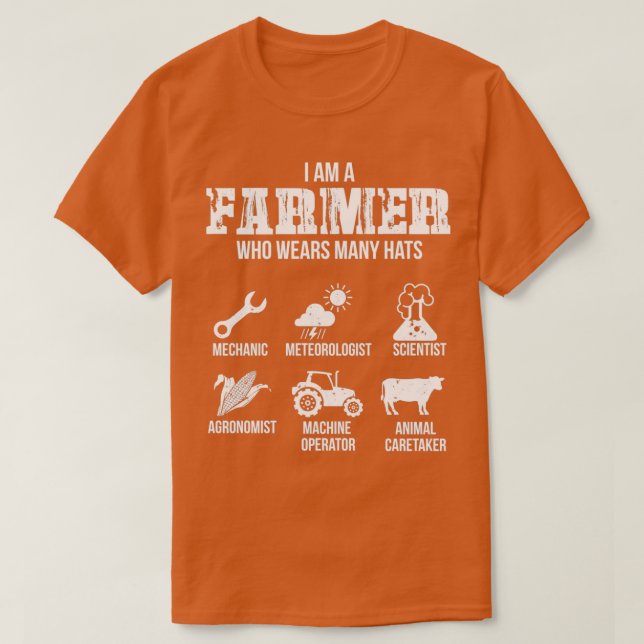 Camiseta Muchos Gorras del agricultor (Diseño del anverso)