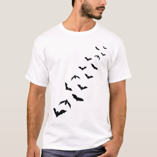 Camiseta Muchos murciélagos Siluetas Diseño minimalista Hal