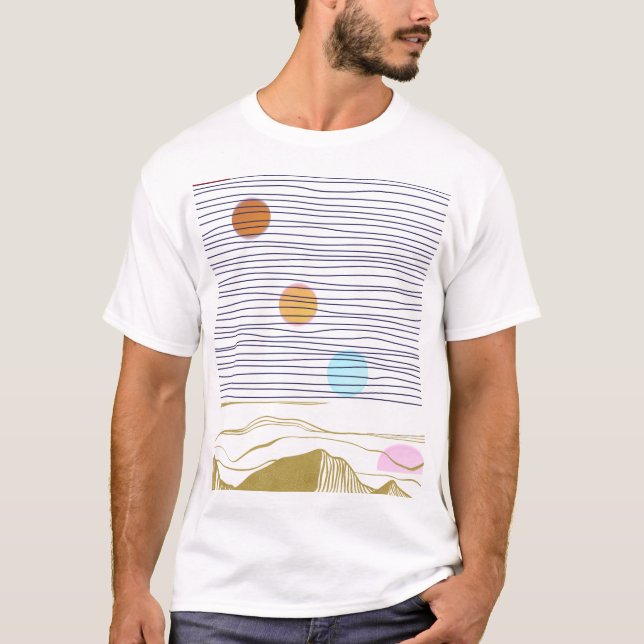 CAMISETA MUCHOS PLANETAS EN UN SOL CORTO (Anverso)