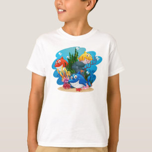 Camiseta Muchos tiburones Personalizado subacuático-23986