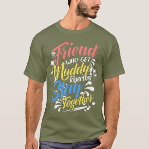 Camiseta Mud Run Princess Friends que reciben Chicas desord