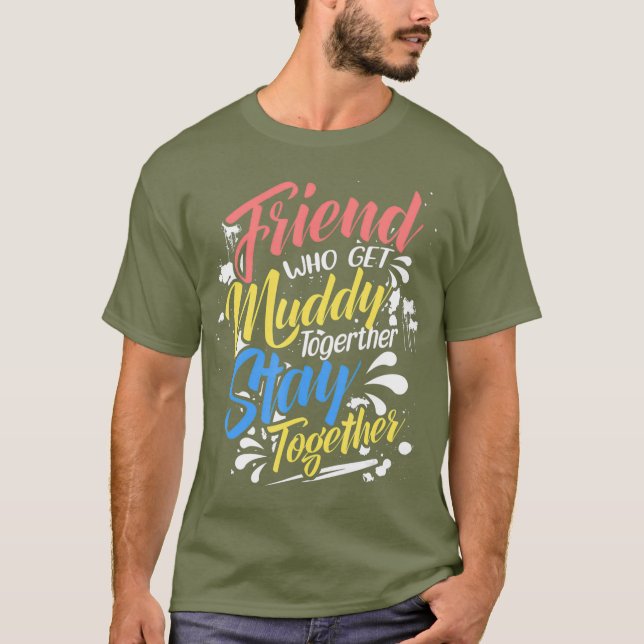 Camiseta Mud Run Princess Friends que reciben Chicas desord (Anverso)