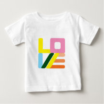 Camiseta muda multicolor AMOR bebé/niño pequeño