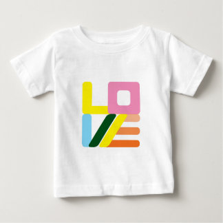 Camiseta muda multicolor AMOR bebé/niño pequeño