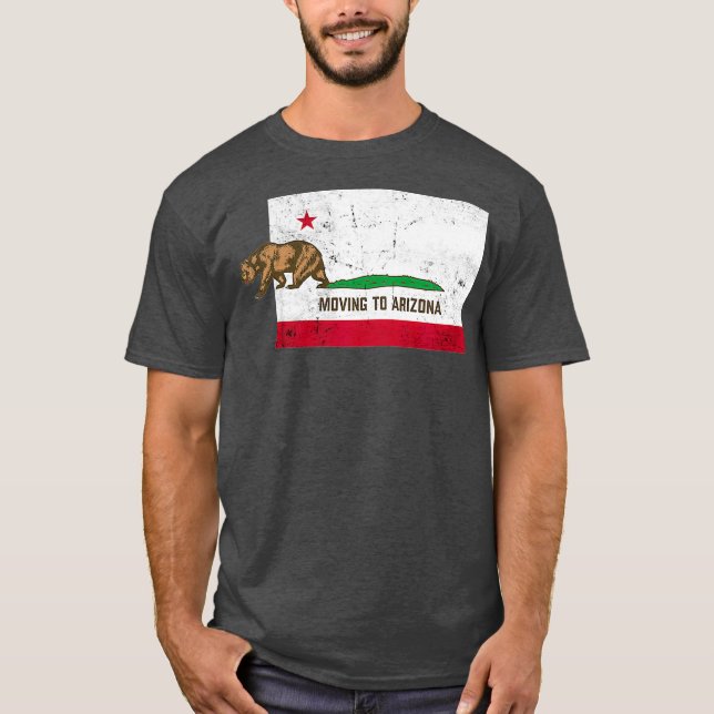 Camiseta Mudándose A Arizona Dejando California Vintage (Anverso)