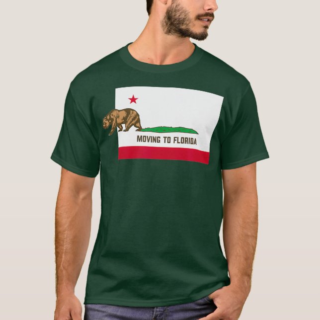 Camiseta Mudándose a Florida Dejando a California Divertida (Anverso)