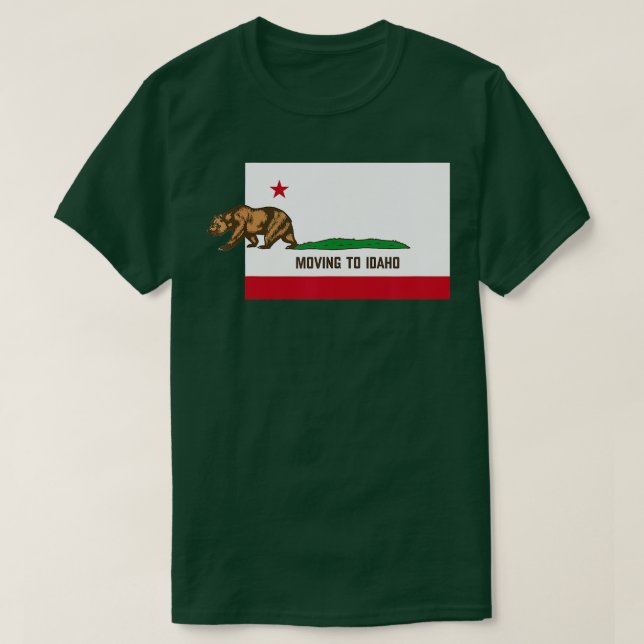 Camiseta Mudándose A Idaho Dejando A California Funny Diseñ (Diseño del anverso)