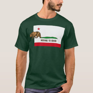 Camiseta Mudándose A Idaho Dejando A California Funny Diseñ