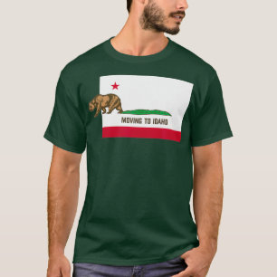 Camiseta Mudándose A Idaho Dejando Gracioso A California