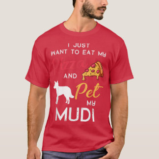Camiseta Mudi Dog Pizza Lover Dueño Navidades Regalo de cum