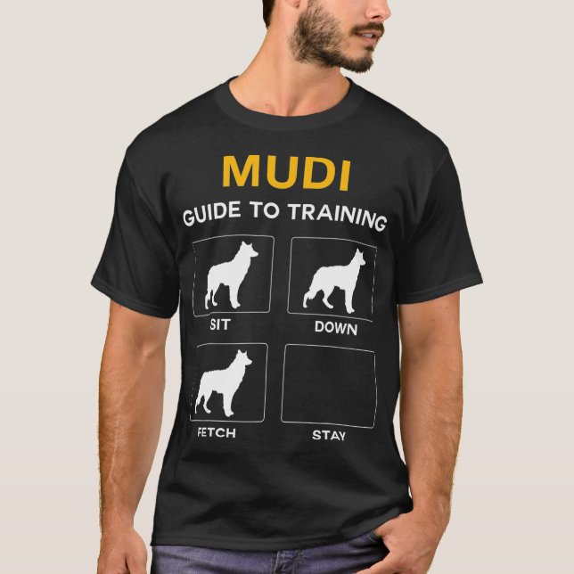 Camiseta Mudi Guía Para Entrenar Perro Obediencia Perro (Anverso)