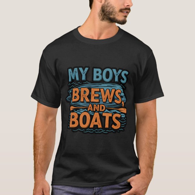 Camiseta Muelle de Church Point chicos pescando (Anverso)