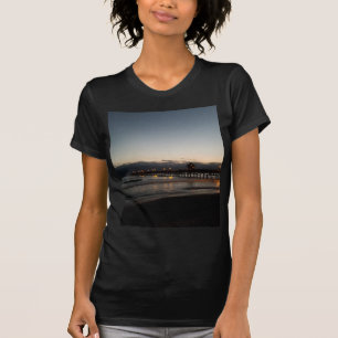 Camiseta muelle de san clemente por la noche océano califor
