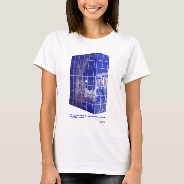Camiseta Muelles calientes, Tile azul de CA Tile Reflection (Anverso)