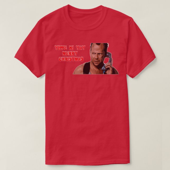 Camiseta muera de navidad dura (Diseño del anverso)