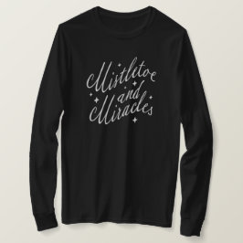 Camiseta Muérdago y Milagros Navidades Navidad Negra