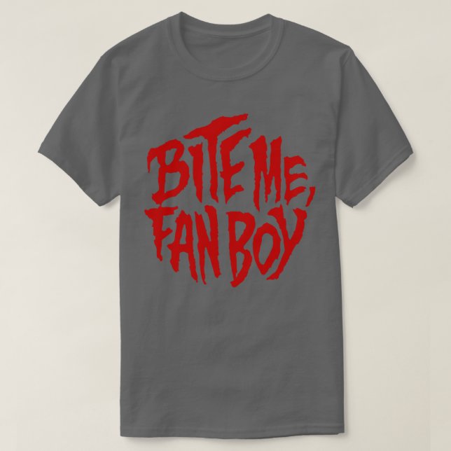 Camiseta Muérdeme fan chico lobo espalda (Diseño del anverso)