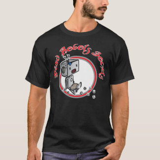 Camiseta muerta del círculo del robot - oscuridad