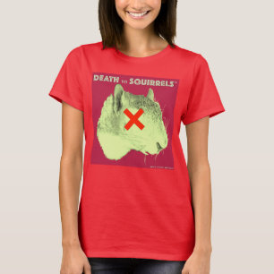 Camiseta MUERTE A SQUIRRELS™ t-shirt2 de color rojo oscur