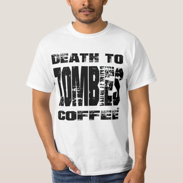 Camiseta Muerte al café de los zombis (Anverso)