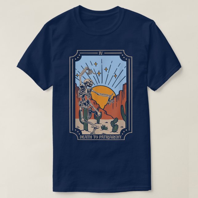 Camiseta Muerte Al Poder Chica De La Tarjeta Tarot Del Patr (Diseño del anverso)