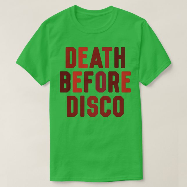 Camiseta Muerte antes de disco (Diseño del anverso)