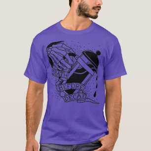 Camiseta Muerte antes del arte del tatuaje sordo Café