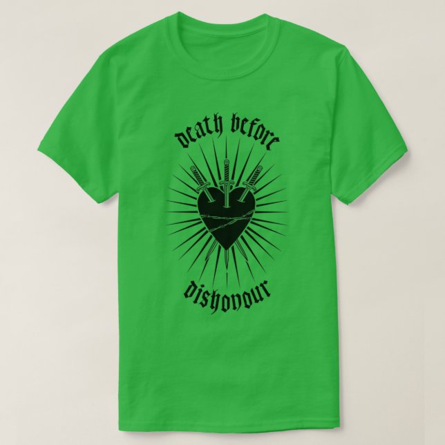 Camiseta Muerte antes del deshonor (Diseño del anverso)