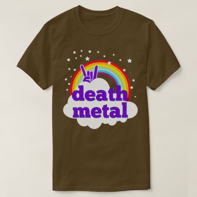Camiseta Muerte arco iris rosa metalizado (Diseño del anverso)